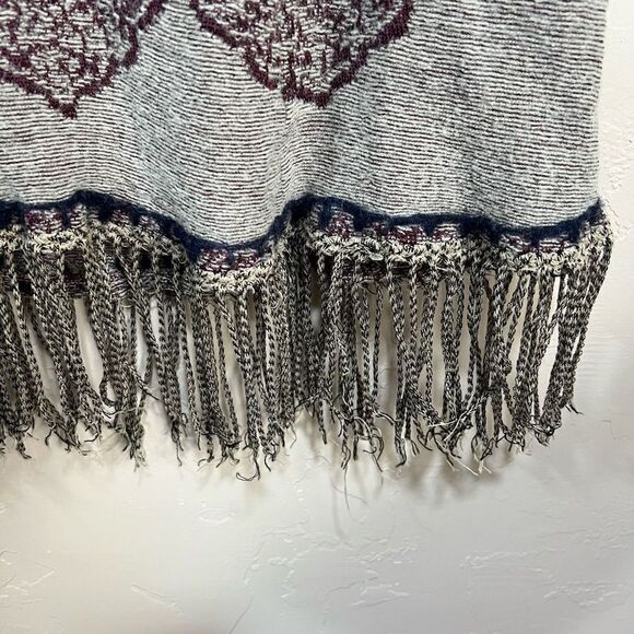 Free People Kilm Swing Fringe Knit Wool Blend Boho Top - Picture 6 of 7
